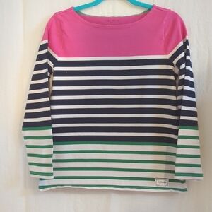 Talbots Knit Striped Top Medium Petite